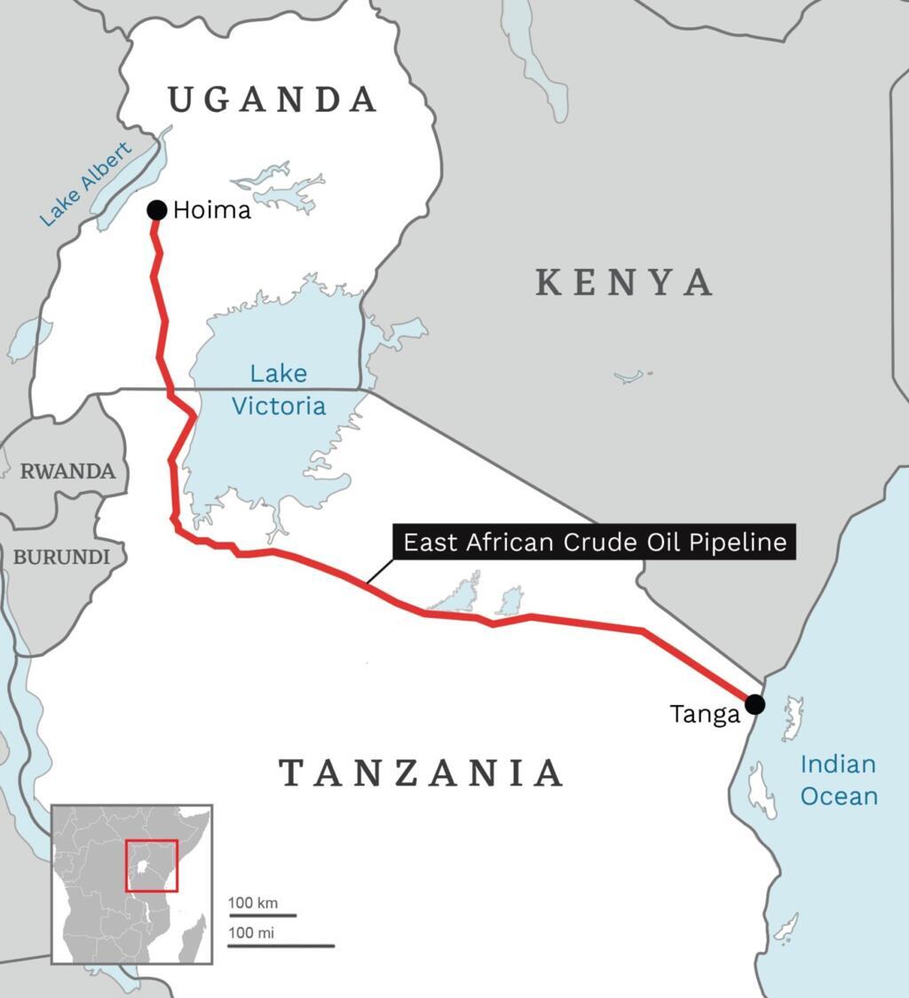 Map of EACOP pipeline